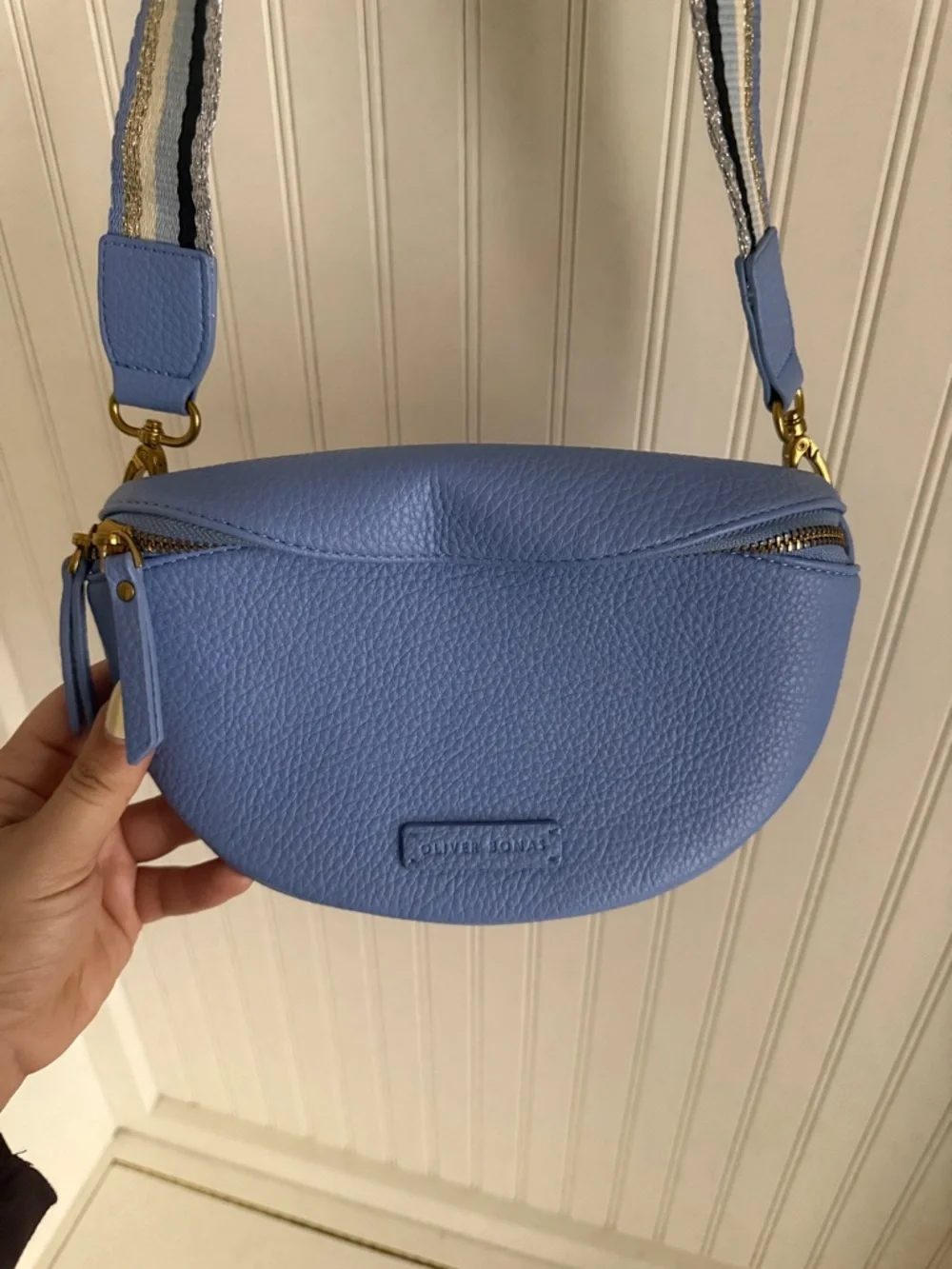Oliver Bonas Becca Denim Blue Belt Bag - Picture 2 of 8